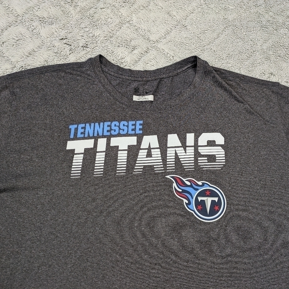 Nike T-Shirt Men's 4XL Gray Tennessee Titans NFL On-Field Dri-Fit Team Issued - Picture 2 of 8